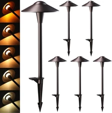 LEONLITE Update 5CCT Low Voltage Pathway Lights, LED Landscape Path Lights, 1800