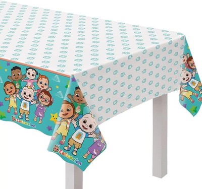 Cocomelon Rectangular Plastic Table Cover 54'' x 96'' Party Supplies