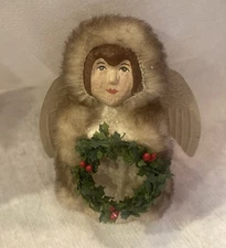 Vintage  Bethany Lowe??  Angel Primitive Folk Art Figurine Farmhouse
