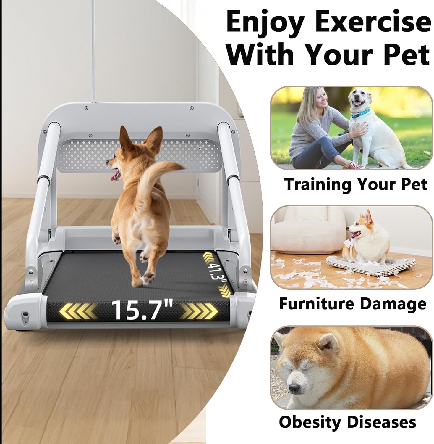 Dog Treadmill for Small Medium Dogs,Pet Running Machine,Dog Indoor Pacer Remote