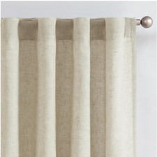 84" Linen Curtains 2-Pack Light Filtering