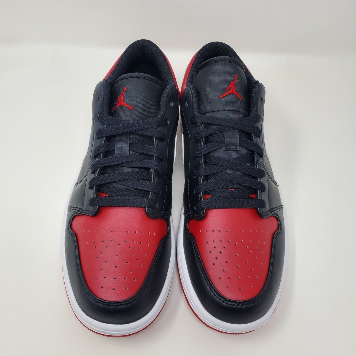 Nike Air Jordan 1 Low Alternate Bred Toe White Red Black Mens Size