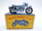 VINTAGE MATCHBOX LESNEY No.4c TRIUMPH T110 MOTOR CYCLE IN ORIGINAL BOX 1960
