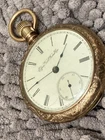 pocket watch ELGIN WHEELER 15 jewels grade 44  18s c 1895 open face display case