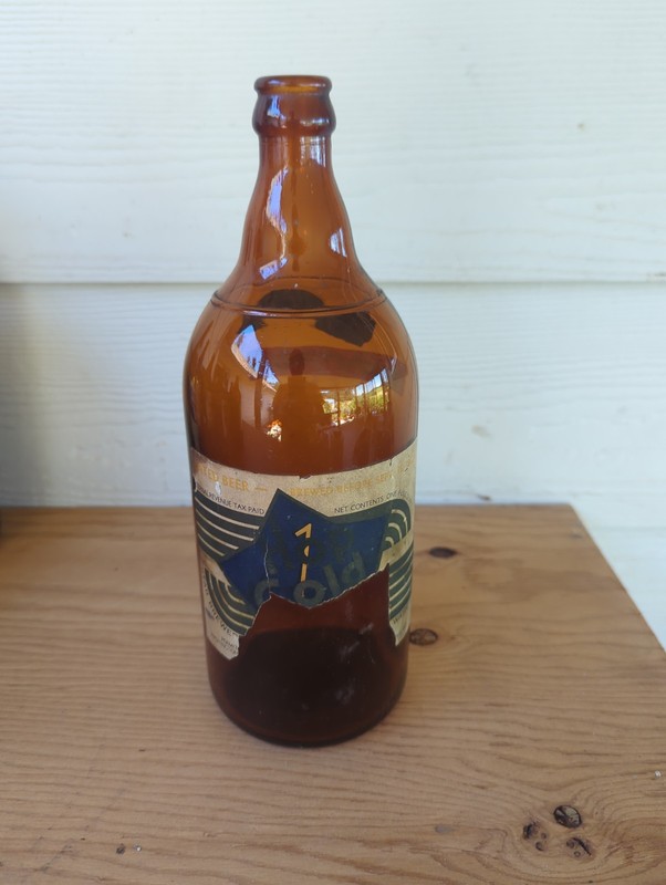 Hop Gold Quart Vintage Bottle IRTP 1937