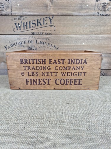 Decorative British East India Coffee Box Crate - Picture 11 of 38