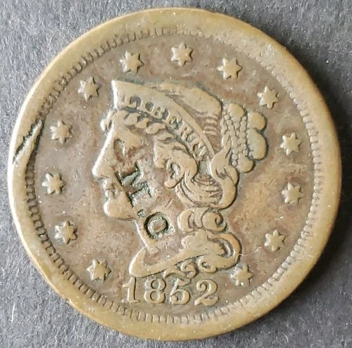 Photo of a 1852-P Large Cent from an eBay listing that sold on Jul 20, 2026