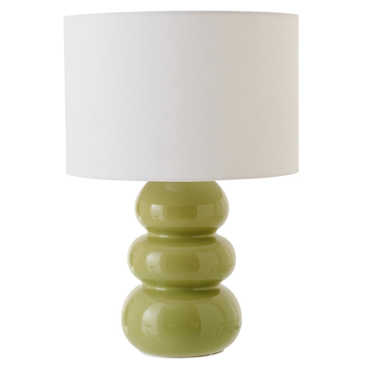 Lampe en Céramique Verte Victor 48cm pour Éclairer un Salon Cosy