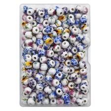 Porcelain Ceramic 8mm Round Beads 180pcs for Jewelry Making Bracelets Necklace