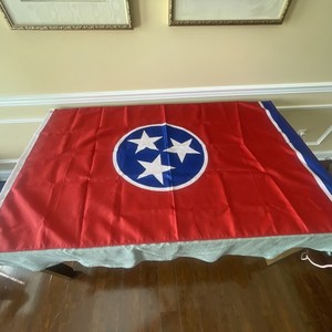TENNESSEE State Flag Banner Hanging Decoration - With Grommets - About 3’ x 5’