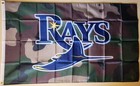Tampa Bay Devil Rays Camo Woodland Camouflage Mlb Baseball Flag 3x5Ft Grommets