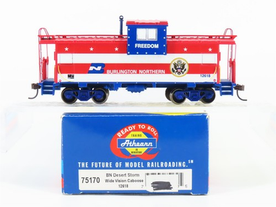 #ad HO Athearn 75170 BN Burlington Northern Desert Storm Wide Vision Caboose #12618 $74.95