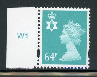 GREAT BRITAIN MACHINS MNH NORTHERN IRELAND: Scott #NIMH92 64p Turquoise CV$10