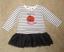 Koala Kids Toddler Girls My First Halloween Dress Pumpkin Stripes 12-18 Months