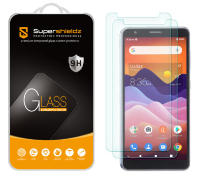 [2-Pack] Supershieldz Tempered Glass Screen Protector for ZTE Avid 579