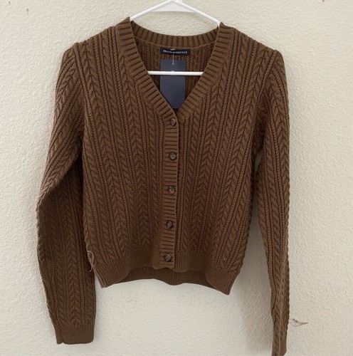 brandy melville brown cable knit 