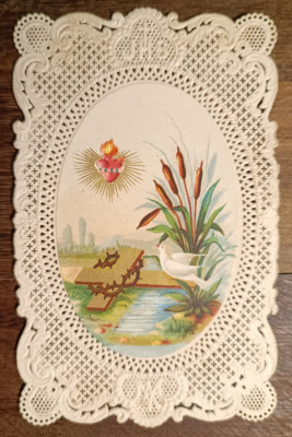 Dolce Cuore di Gesu' - Holy Card Santino Lace-13180