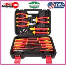 Insulated Screwdriver & Pliers Set: 14-Piece VDE Insulated Set 1000V Insulated E