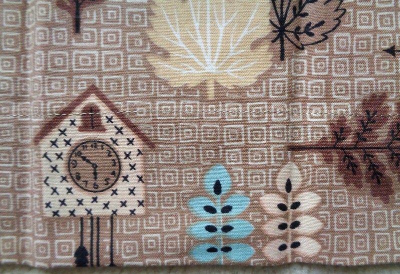 VINTAGE SET 8 VALANCES BROWN AND AQUA RETRO LEAF DESIGN COTTON FOR DRAPERY HOOKS