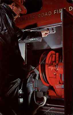 #ad Fire Fighting Equipment HANNAY Reels Toronto c1960 Postcard $6.92