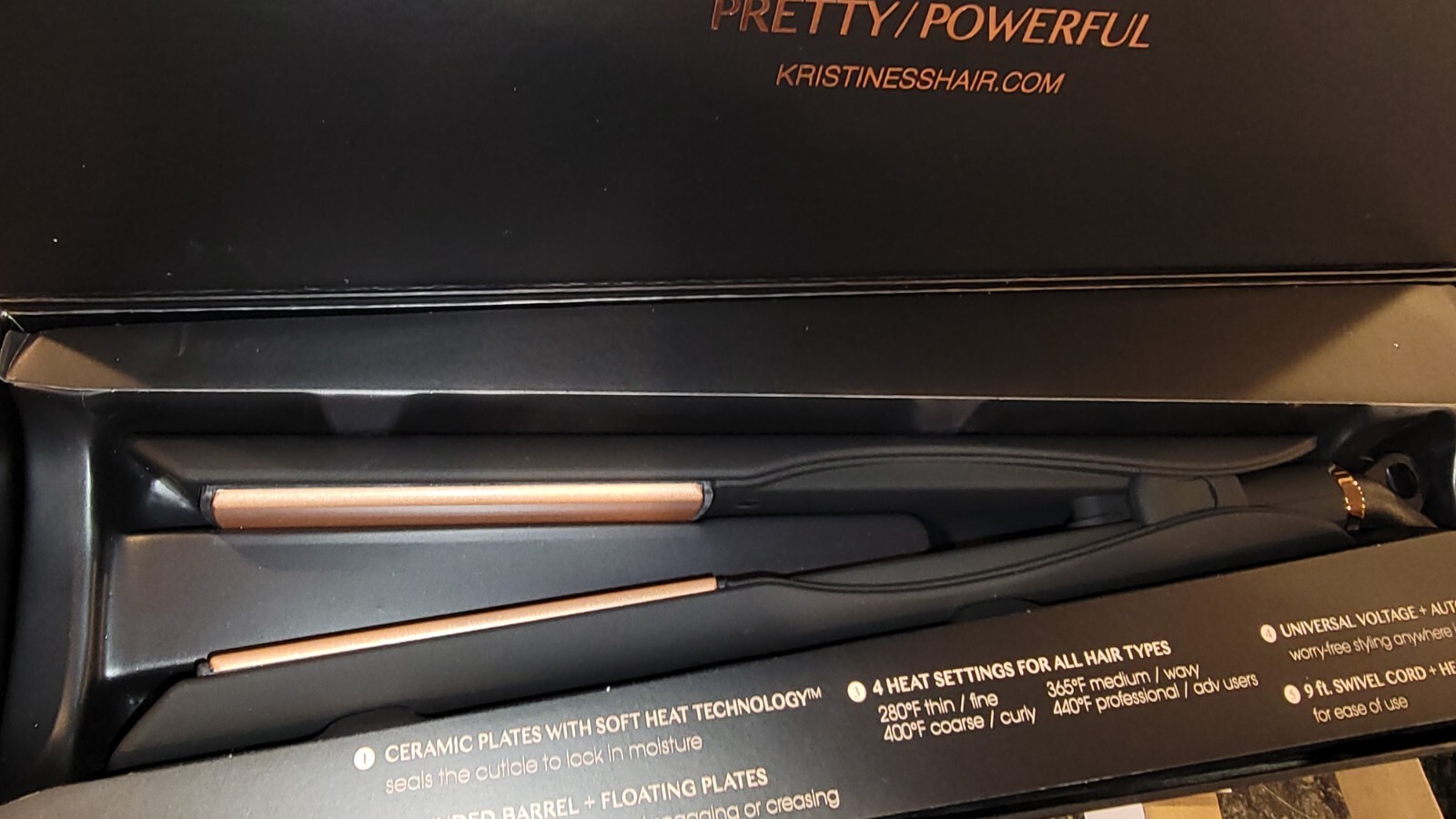 Kristin Ess 3InOne Ceramic Flat Iron Hair Straightener for