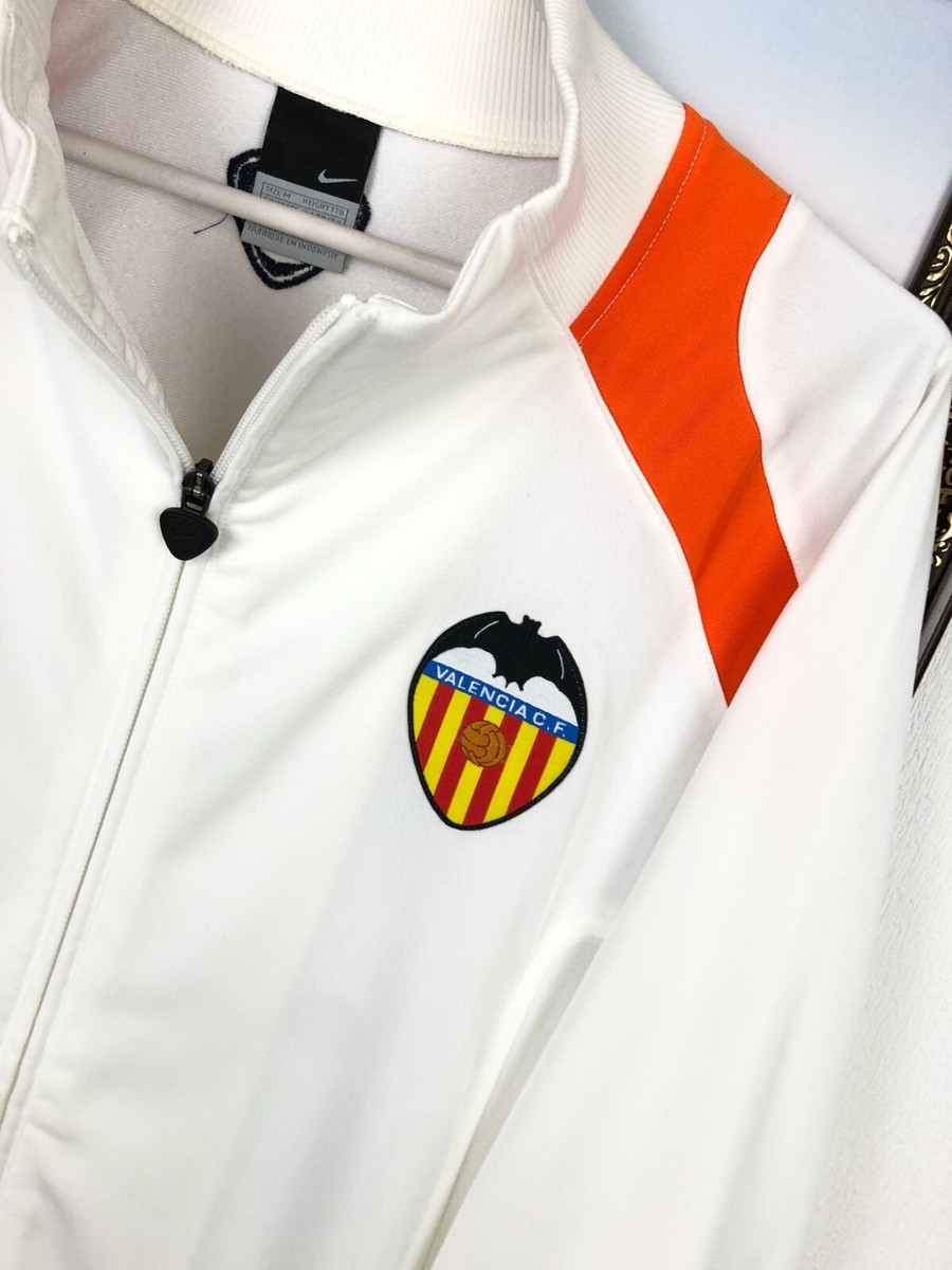 Vintage Nike Valencia Football Jacket Soccer Mens White Track Top