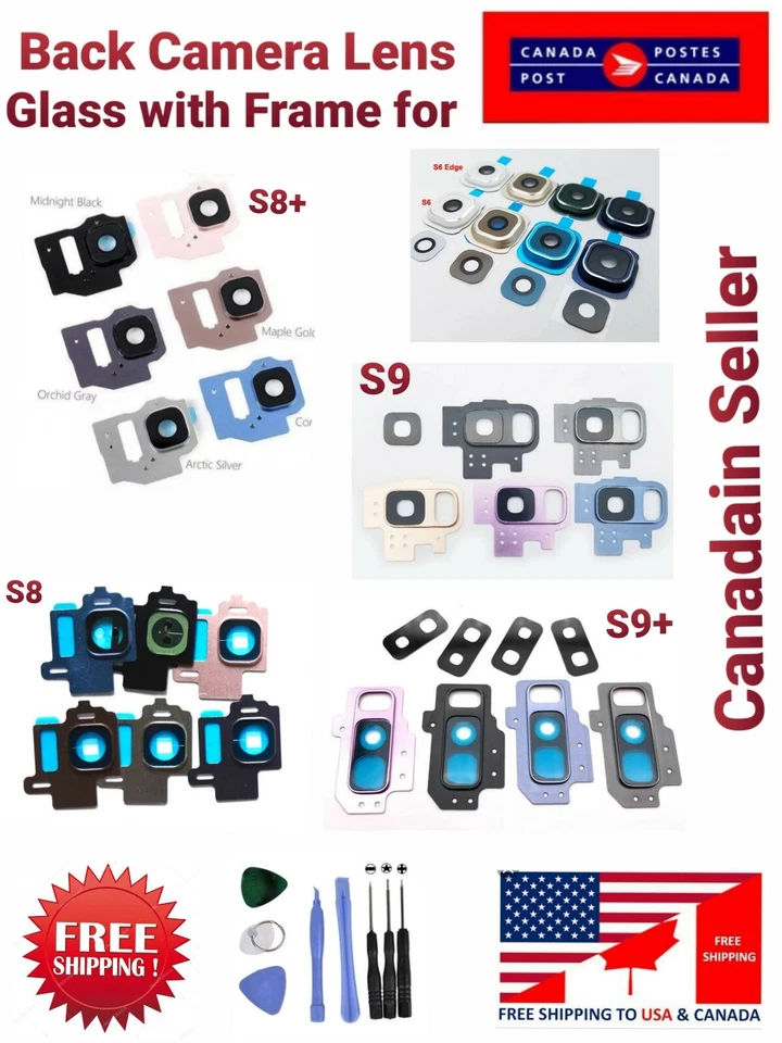 Back Camera Lens Glass / Frame replacement for Samsung Galaxy s8 s8+ s9 s9+ - Image 2 of 4