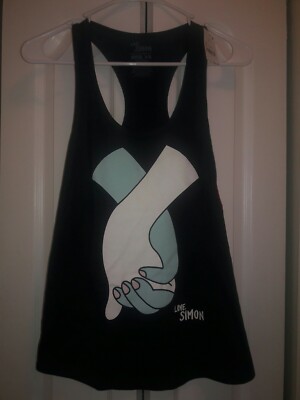 NWT Love, Simon Girls 's Holding Hands Graphic Racerback Tank Top size XS