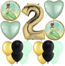 Disney Princess Tiana 2nd Birthday Balloons Decorations Princess and The Frog