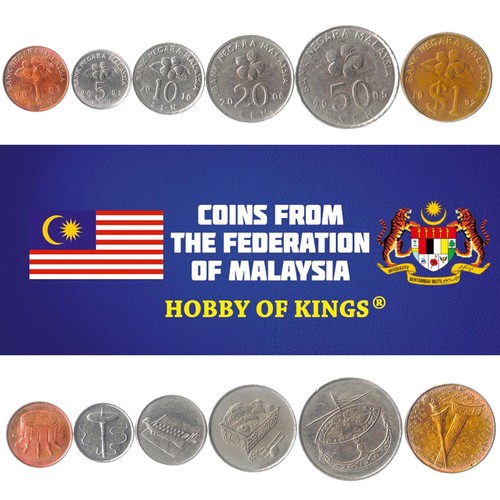 Malaysia | 6 Coin Set | 1 5 10 20 50 Sen 1 Ringgit | Kris | 1989 - 2011 - Picture 3 of 3