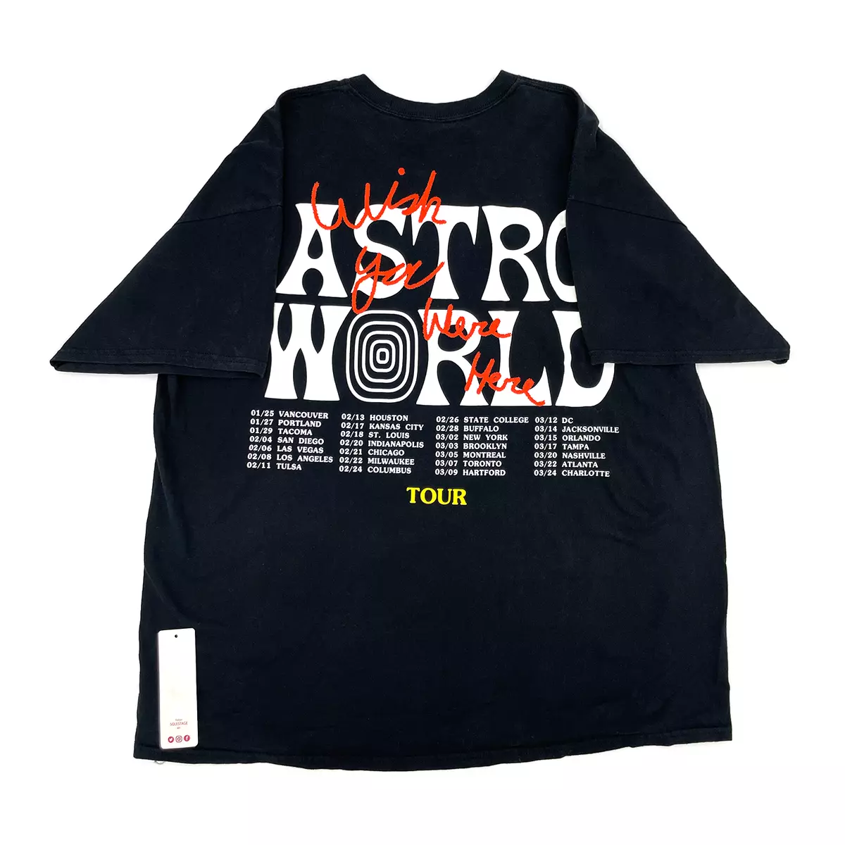 Travis Scott Astroworld Tour Tee Black