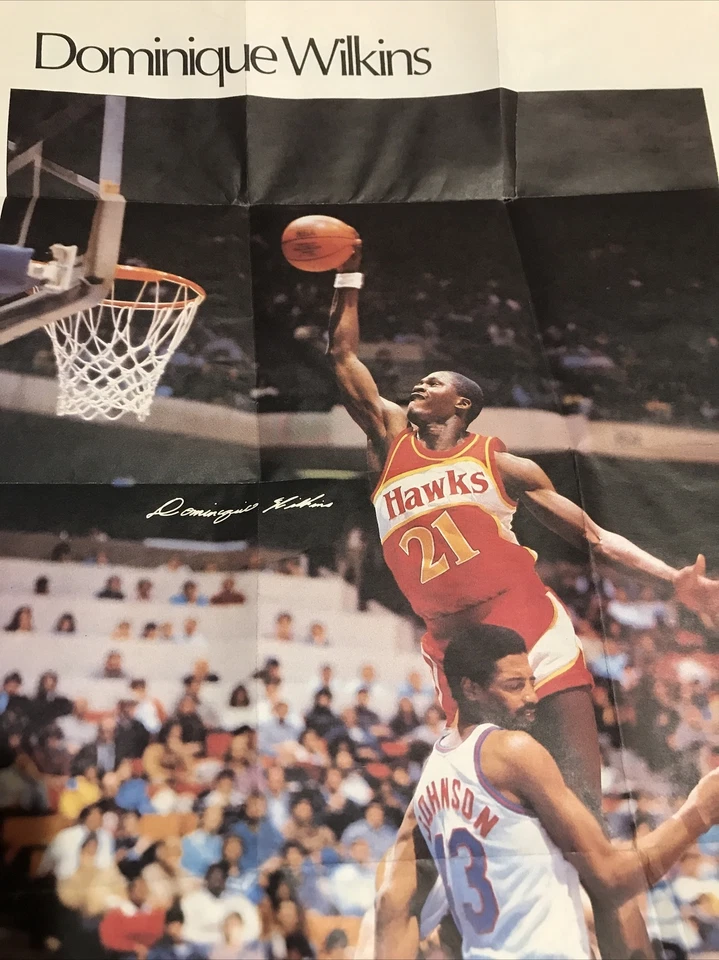 Dominique Wilkins 1987 SI Sports Illustrated Poster 11" x 17" - Unframed G15 - Image 2 of 2