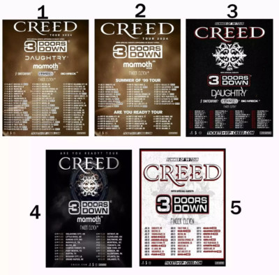 Custom Creed 2024 Tour Summer Of 99 Tour Poster