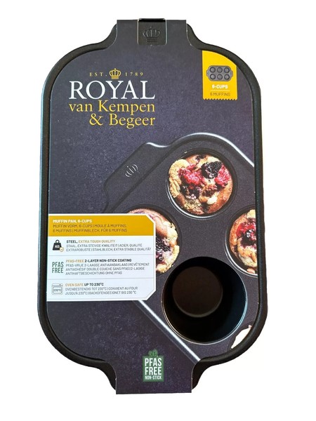 Gastro 6Er Muffin-Backform Muffinform Antihaftbeschichtet Stahlblech-image