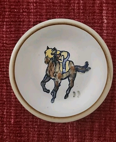 Vintage Louisville Stoneware Trinket Dish Coaster Kentucky DERBY USA