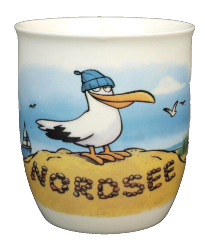 Trendation 'Is Watt' Tasse – Norddeutschland-Design Mit Leuchtturm & Möwe, Spülmaschinenfest, In Deutschland Bedruckt