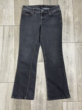 White House Black Market Boot Leg Stretch Jeans Women Size 6 S Black Denim 30X29