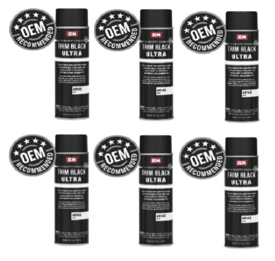 SEM 49143, Trim Black Ultra Satin, Aerosol (6 Pack)