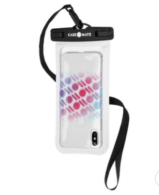 Case Mate Clear Waterproof Pouch Smartphones up to 6.5'' Lanyard iPhone Android