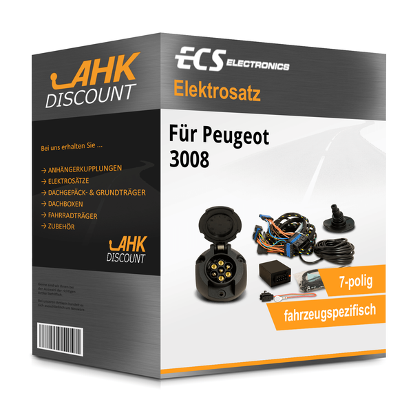 für Peugeot 3008 12.2009-12.2017 ECS Elektrosatz 7Polig Fahrzeugspezifisch Esatz-image