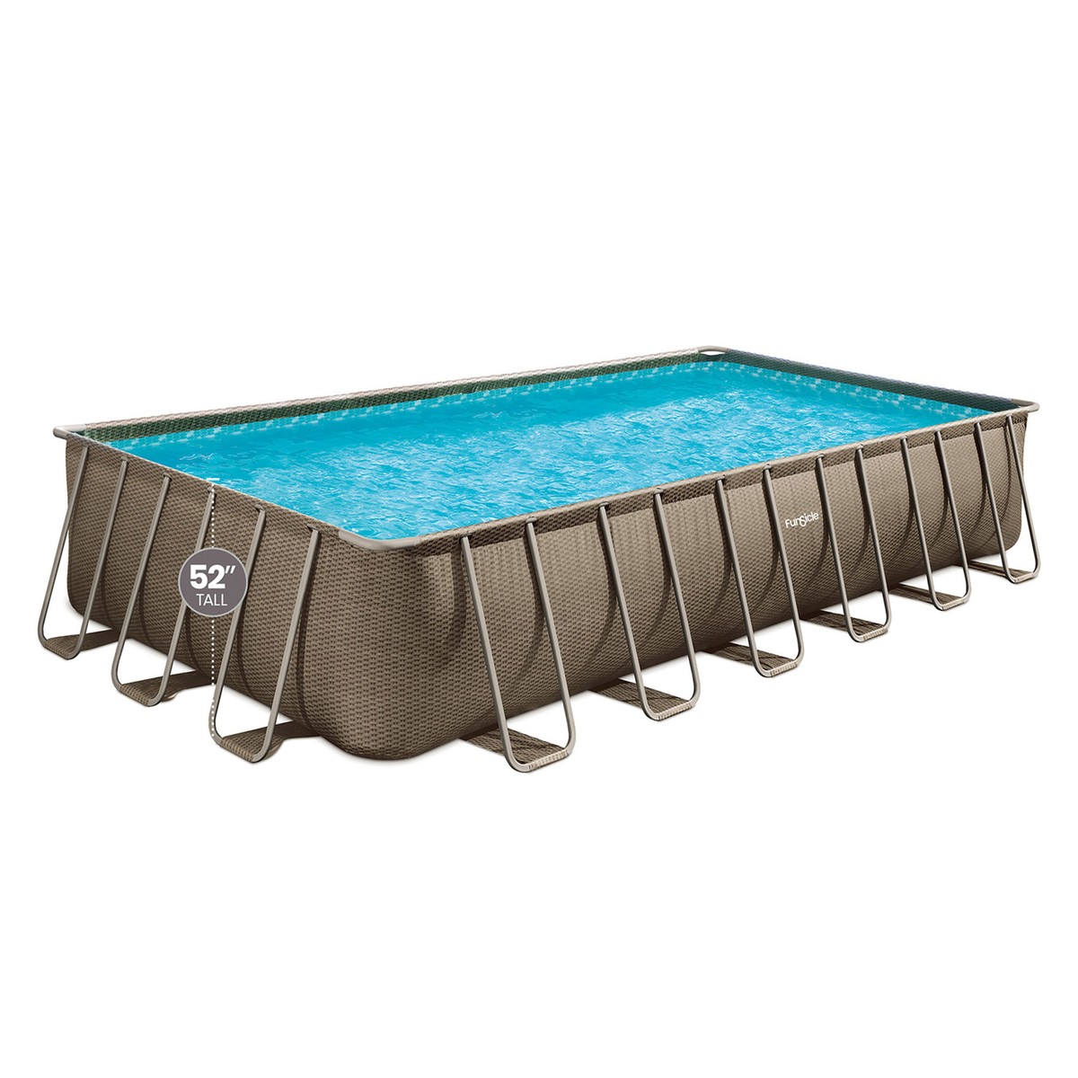 Funsicle Oasis Rectangle Outdoor Above Ground Swimming Pool