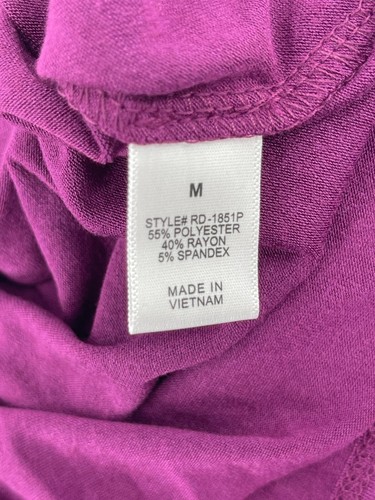 NWT Zenana Premium Burgundy Knit Stretch Dress Short Sleeve Pockets Size M - Picture 8 of 13