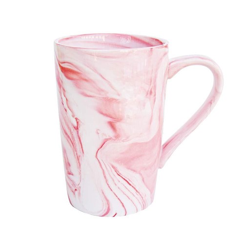 Marbling Ceramic Coffee Tall Mug Tea Cup For Office And Home 13 Oz Dishwasher An