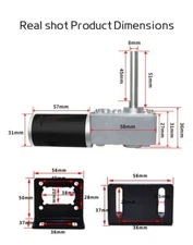 Worm Gear Motor DC 12V 24V Reversible High Torque 5840-31ZY Shaft Length 51 mm