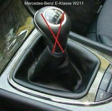 SCHALTMANSCHETTE FÜR MERCEDES W211 E-KLASSE  2006 - 2009 SCHALTSACK ECHTES LEDER