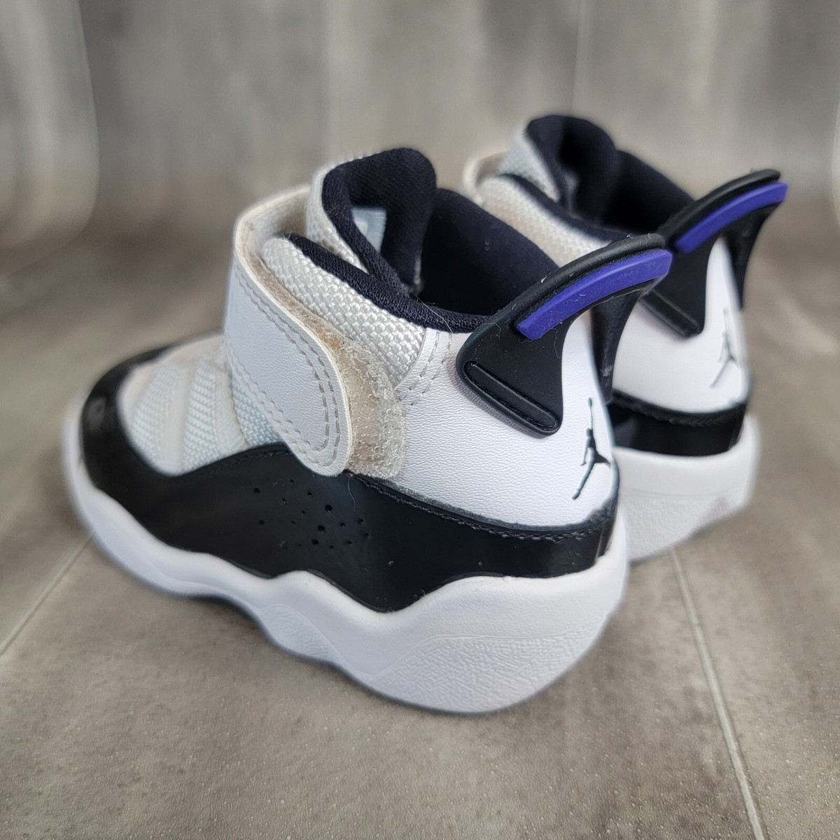 Nike Air Jordan 6 Rings Concord XI 11 White Black TODDLER 