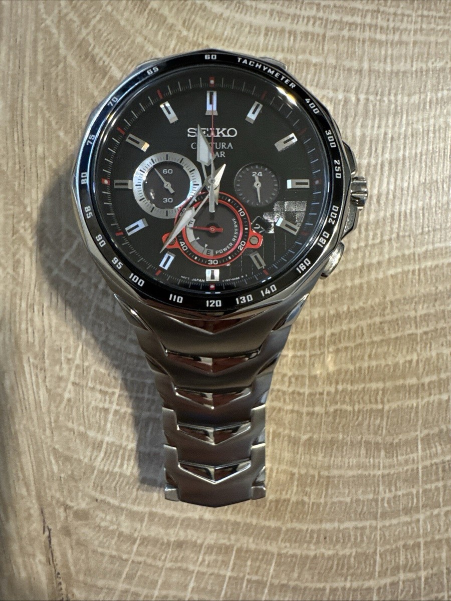 Seiko Coutura V192-0AC0 SBDC001 Stainless Steel Date Solar Mens