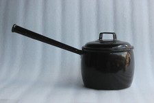 Vintage Iron Enamel Pot Judgeware Made In England Kitchenware Collectible