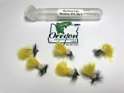 Montana Cats Marabou Nymph#10,(6 in container)FREE shipping All Additional Items