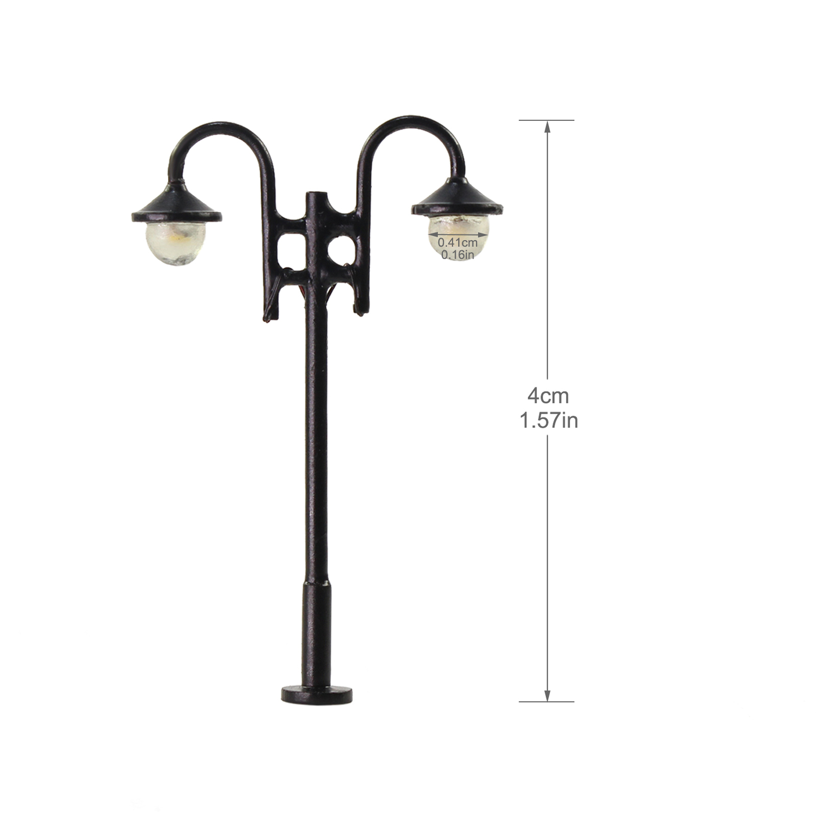 5 Lampadaires Modèle Ferroviaire échelle OO/HO - Avec Ampoules, éclairage Fonctionnel (EVEMODEL)